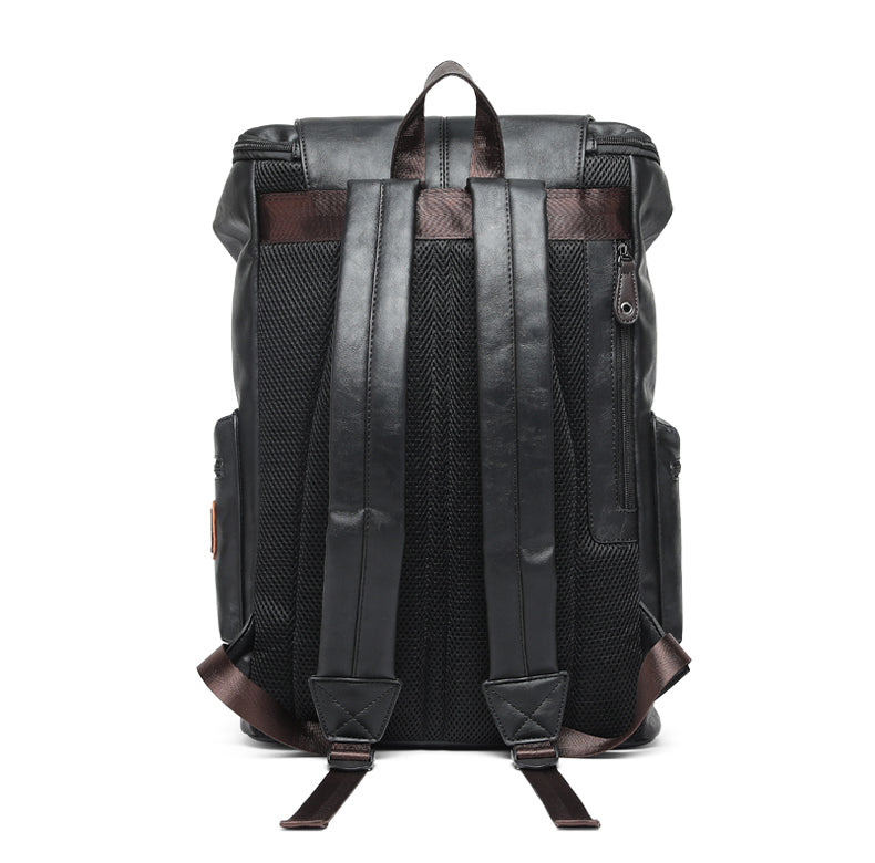 Mochila de Cuero Masculina Paul 35L – Impermeable para Notebook y Viaje
