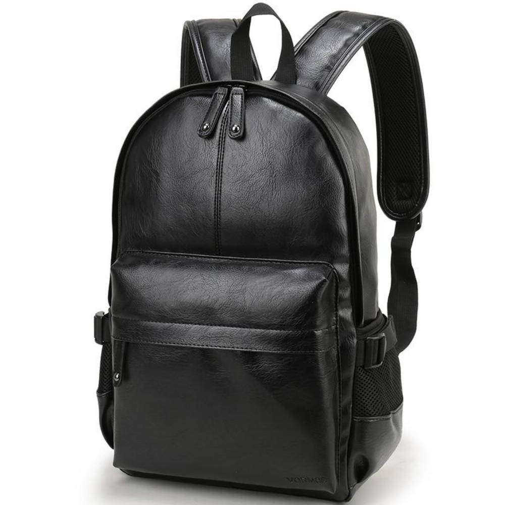 Mochila de Cuero Compacta Urbana para Notebook 14” – Elegante y Minimalista