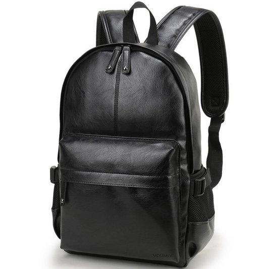 Mochila de Cuero Compacta Urbana para Notebook 14” – Elegante y Minimalista