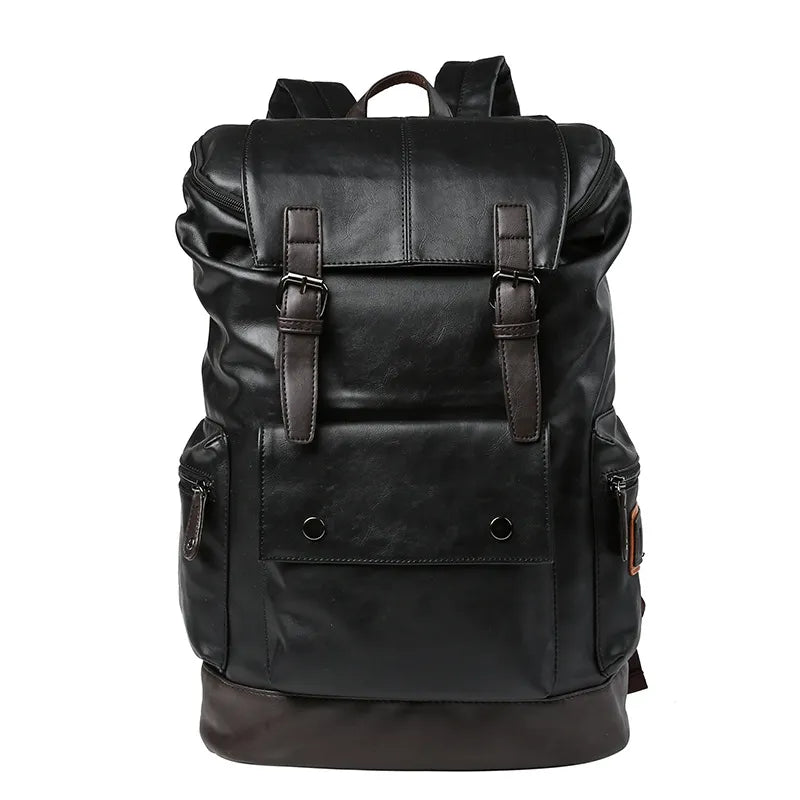 Mochila de Cuero Masculina Paul 35L – Impermeable para Notebook y Viaje