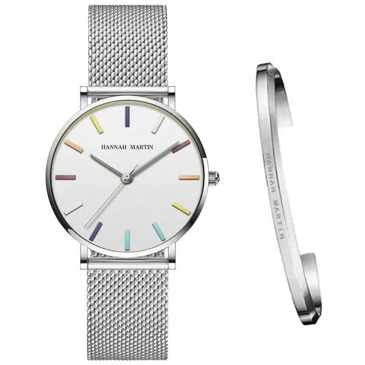 Reloj Femenino Hanna Clean con Pulsera Lux de Regalo